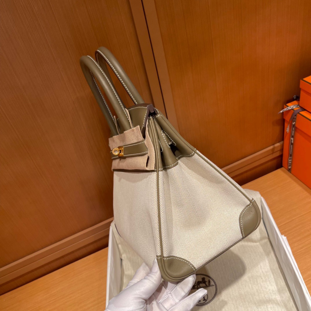 에르메스 버킨백30 톨리 에토프 금장 캔버스 스위프트